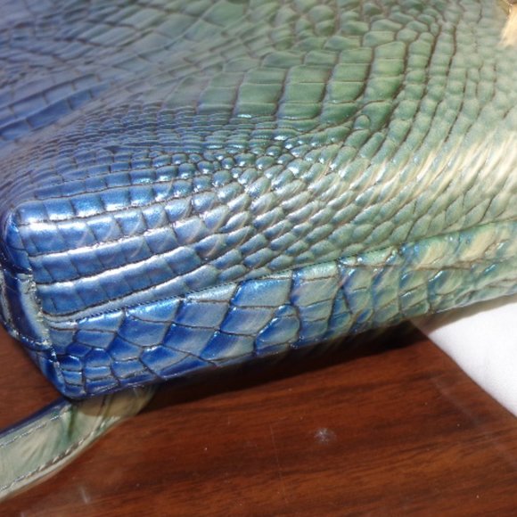 Brahmin Soldout Haven Ombre Green Blue Remy Crossbody Melbourne Leather … - Picture 3 of 15
